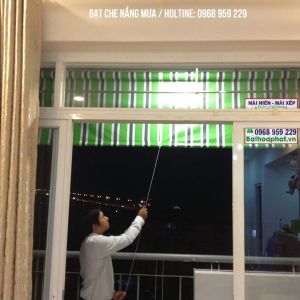 Bạt che nắng mưa ban công, hành lang tự cuốn giá rẻ