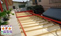 Giá lắp đặt mái bạt xếp che sân thượng rẻ nhất Hà Nội