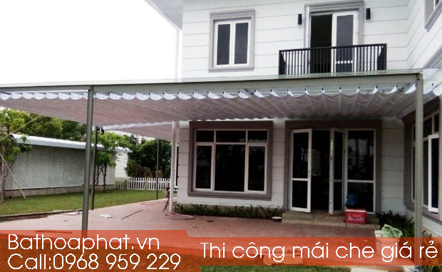 Thiết kế, thi công mái che sân trước nhà không gian rộng Thiết Kế, Thi Công Mái Che Sân Trước Nhà Không Gian Rộng
