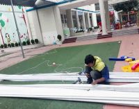 Thay bạt mái xếp di động lượn sóng giá rẻ tại Hà Nội. Chính hãng BH 2 năm