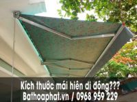 Tư vấn về kích thước mái hiên di động, mái vẩy