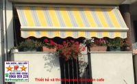 Thiết kế mái xếp di động che quán cafe sân vườn giá rẻ tại Hà Nội